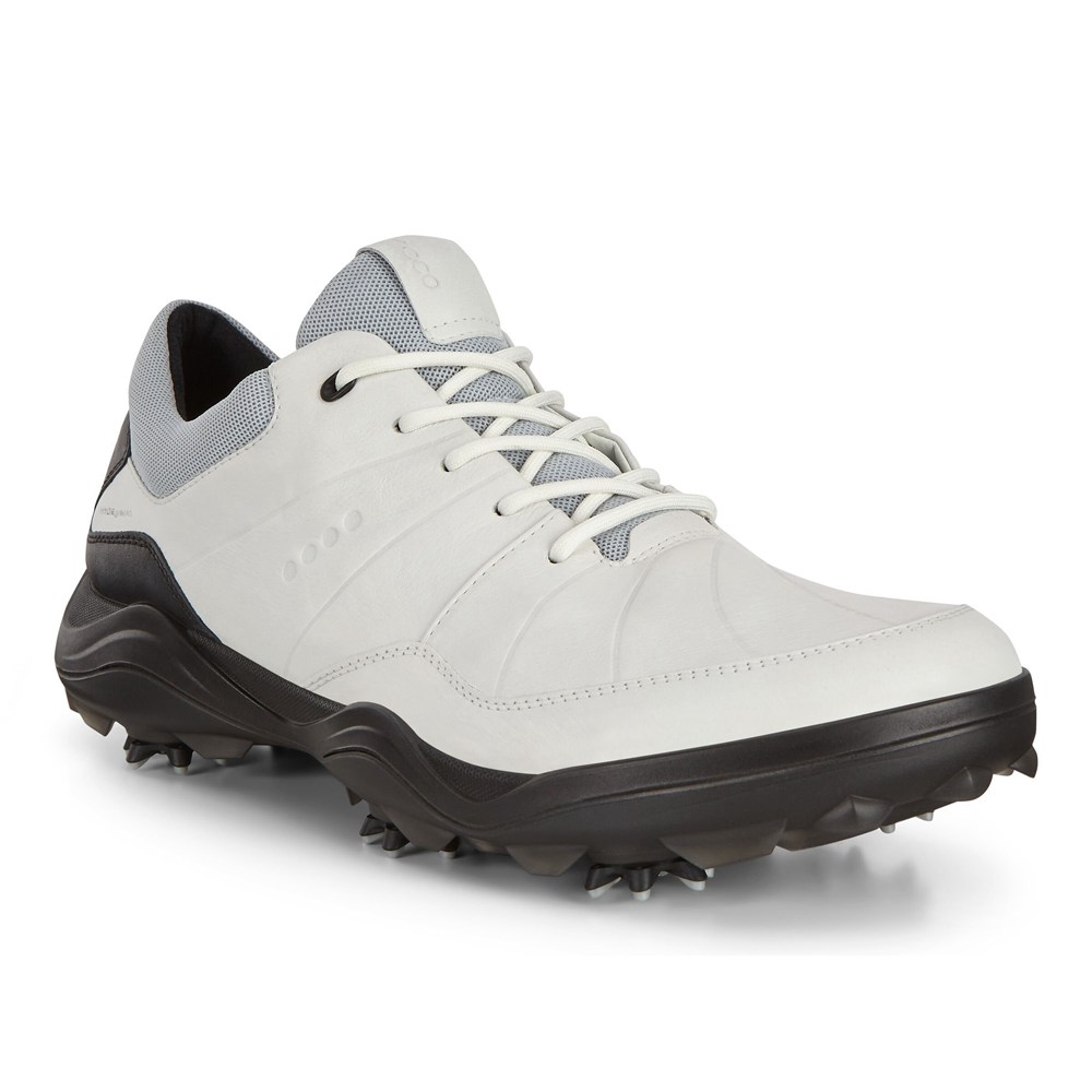 Zapatos De Golf Hombre - ECCO Cleated Strike - Blancos/Negros - JHR146320